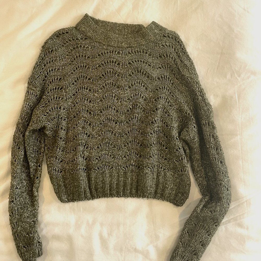 Urban Outfitters Green Open Knit Sweater